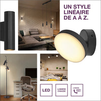 OSRAM DECOR Spot Moon lampada da soffitto nera, 3 faretti, 16W