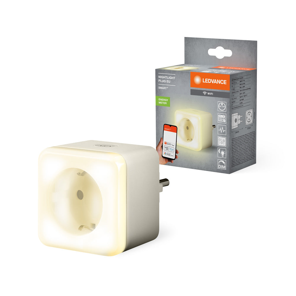 LEDVANCE Wifi SMART+ NIGHTLIGHT Plug EU Funksteckdose & Nachtlicht Weiß