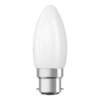 OSRAM Lampada LED Retrofit CLASSIC B DIM 4.8W 82 Opalino B22d, 470 lm, 2700 K, Bianco caldo