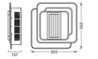 OSRAM LED Ventilatore da soffitto quadrato 55W CCT bianco 3000K-6500K