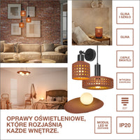 OSRAM DECOR Nido di Argilla Lampada da Soffitto 3xG9 Marrone