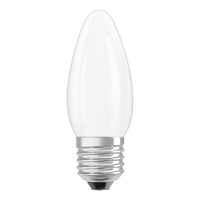 OSRAM lampadine LED, forma classica a mini candela, sostituzione 25 watt, E27, forma B, 2700 Kelvin, bianco caldo, vetro trasparente, confezione singola