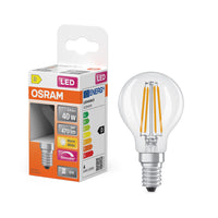 OSRAM Retrofit Classic P LED Lampadina dimmerabile (ex 40W) 5W / 2700K Bianco caldo E14