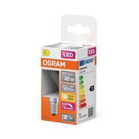 OSRAM Retrofit Classic P LED Lampadina dimmerabile (ex 40W) 5W / 2700K Bianco caldo E14