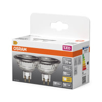 OSRAM Star LED lampadina riflettore per attacco GU5.3, vetro chiaro, bianco caldo (2700K), 345 lumen, sostituto per lampadine tradizionali da 35W, non dimmerabile, confezione da 2