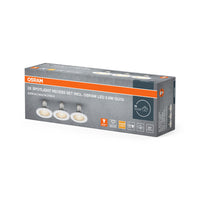 OSRAM LED SPOT SET INCASSO GU10 3x2.6W GU10 Bianco, 230 lm, 2700 K, Bianco caldo, confezione da 3