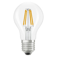 Lampadine LED OSRAM, forma classica a bulbo, sostituzione 40 Watt, E27, forma A, 2700 Kelvin, bianco caldo, vetro trasparente, confezione da 2 pezzi