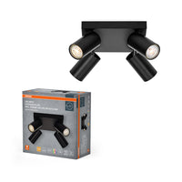 OSRAM LED SPOT OCTAGON PL Lampada da soffitto 4 x 3,4W, GU10, 920lm, nero