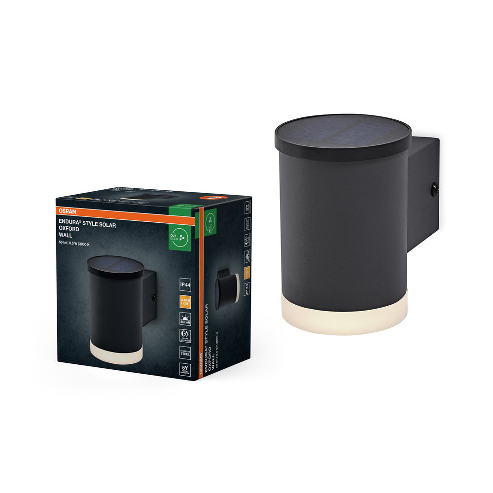 OSRAM ENDURA STYLE SOLAR OXFORD lampada da parete esterna, 0,5W, 50lm