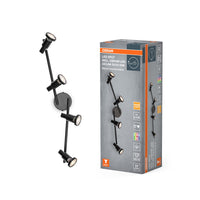 OSRAM FARETTO LED GU10 Lampada da soffitto 4 x 3,4W, 920lm, nero