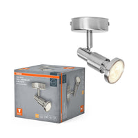 OSRAM LED SPOT ARGENTO SPAZZOLATO GU10 2.6W, 230 lm, 2700 K, Bianco caldo