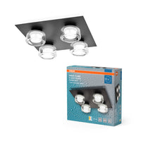 OSRAM ORBIS Fiamma Lampada da soffitto per bagno 22W Click CCT IP44 nero