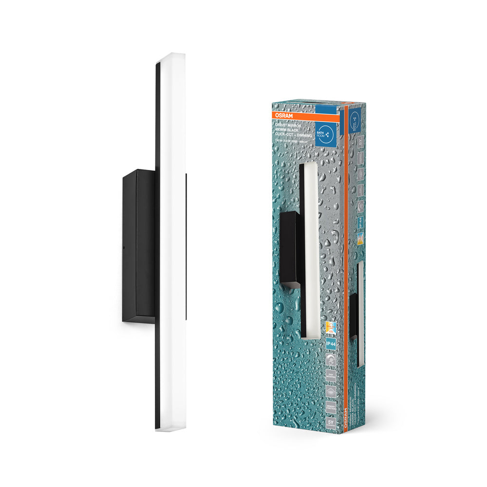 OSRAM Orbis Specchio Lampada da Specchio, Bagno, Click-CCT, 6.8W, 40cm, nero, IP44