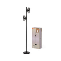 OSRAM Decor Smoke Glass Floor 2xE14 Black