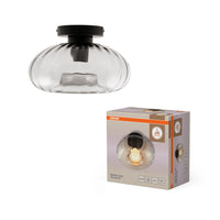 OSRAM Decor Smoke Glass Ceiling E27 Black