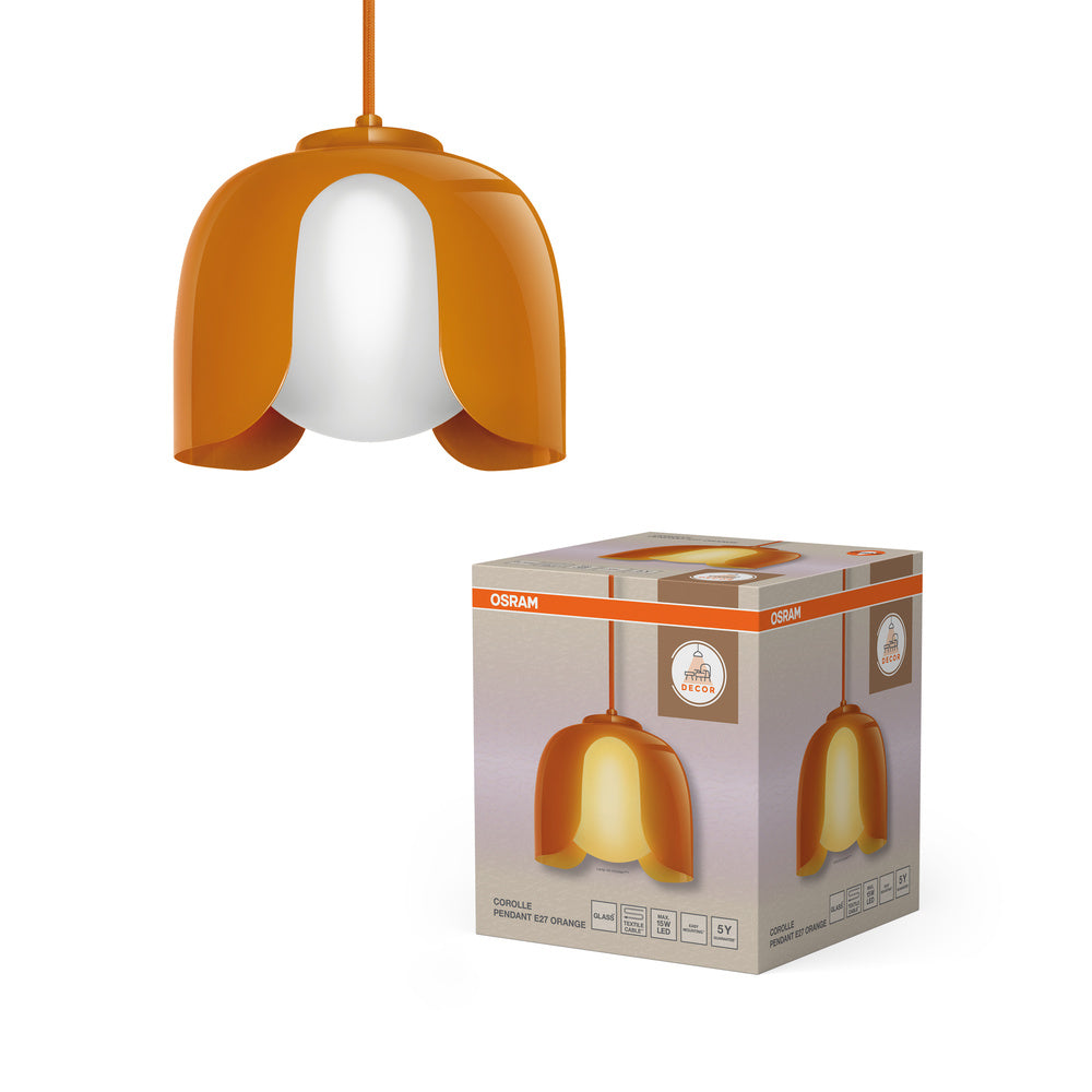 OSRAM Decor Corolle Lampadario E27 Arancione