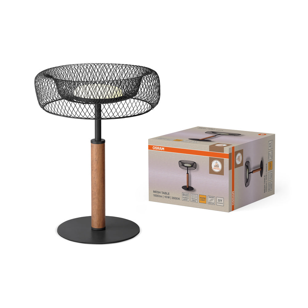 OSRAM DECOR Mesh Tischleuchte 10W Schwarz