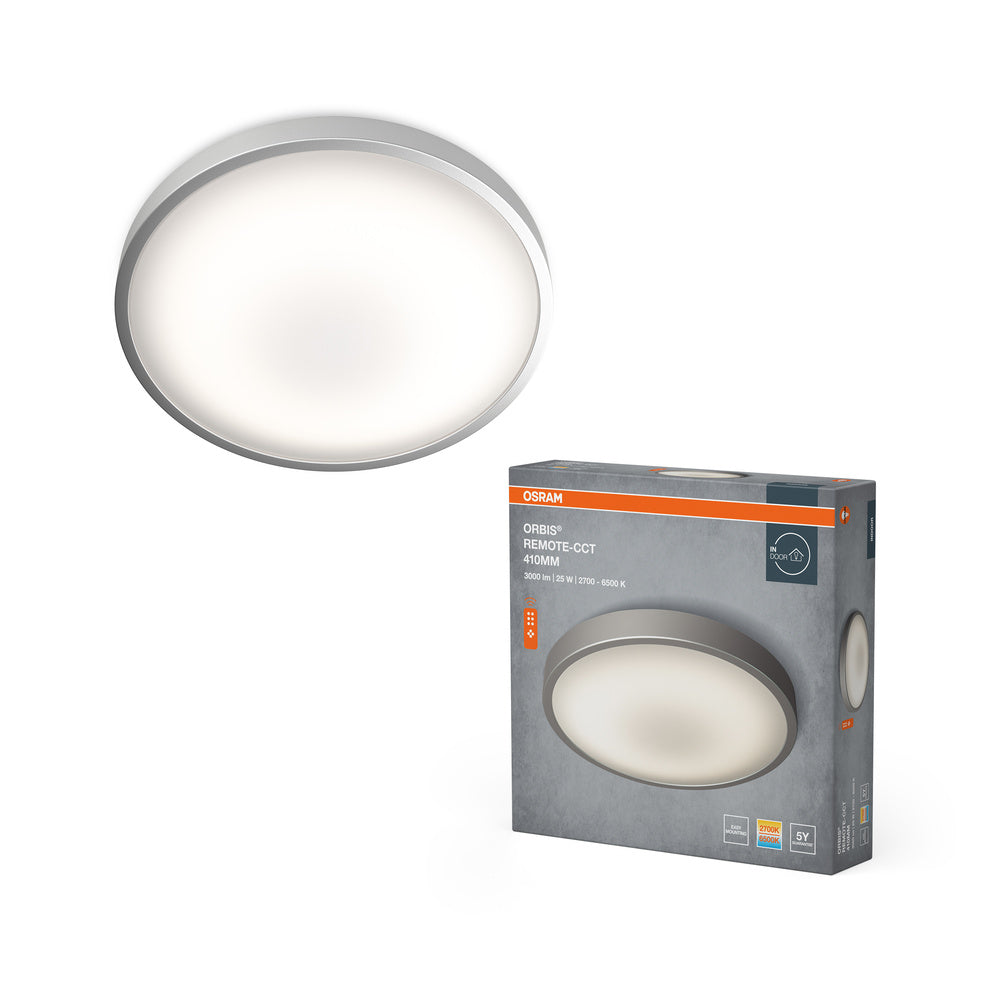 OSRAM ORBIS® Plafoniera CCT / DIM Telecomando-CCT 410mm 25W, 1800 lm, 2700…6500 K, Bianco Regolabile