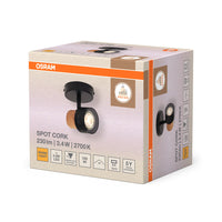 OSRAM DECOR SPOT CORK lampada da soffitto, 1 x 3,4W, 230lm, nero