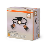 OSRAM DECOR SPOT CORK Lampada a soffitto a spirale, 3 x 3,4W, 690lm, nero