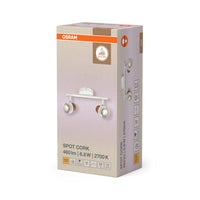 OSRAM DECOR SPOT CORK lampada da soffitto, 2 x 3,4W, 460lm, bianco