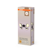 OSRAM DECOR Spot Moon lampada da soffitto nera, 4 faretti Cross, 21W