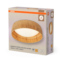 OSRAM DECOR Lampada a soffitto in carta di bambù marrone, 400mm, 18W