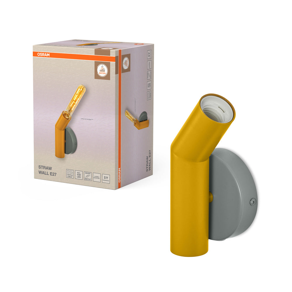 OSRAM DECOR Lampada da parete in paglia, E27, Multicolore