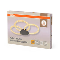 OSRAM DECOR Aura Plafoniera da soffitto, 21W, 3000K, 2200lm, Click DIM