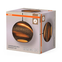 OSRAM DECOR Lampada a sospensione Decor Palla di cartone marrone, E27