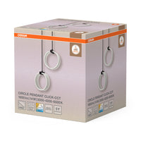 OSRAM DECOR Lampada a sospensione Circle, 2 pendenti, 14W, Click CCT Nero