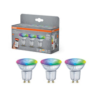 OSRAM Matter SMART+ LED Lampada Spot RGBW multicolore (ex 32W) 5W / 2700-6500K GU10 3 pezzi