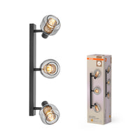 OSRAM DECOR Spot Firefly lampada da soffitto, lampada OSRAM inclusa, nero, 3 x 2.8W, 750lm