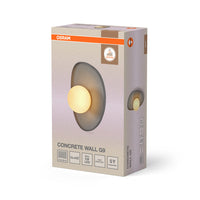 OSRAM DECOR Concrete Nest Applique da parete grigia, G9