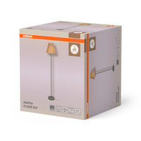 OSRAM DECOR Lampada da terra Decor Raffia verde-marrone, E27, 300 mm