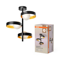 OSRAM DECOR Memphis lampada da soffitto, nero/oro, G9