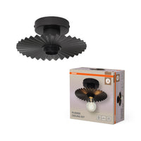 OSRAM DECOR Plisse Plafoniera da soffitto E27 Grigio scuro