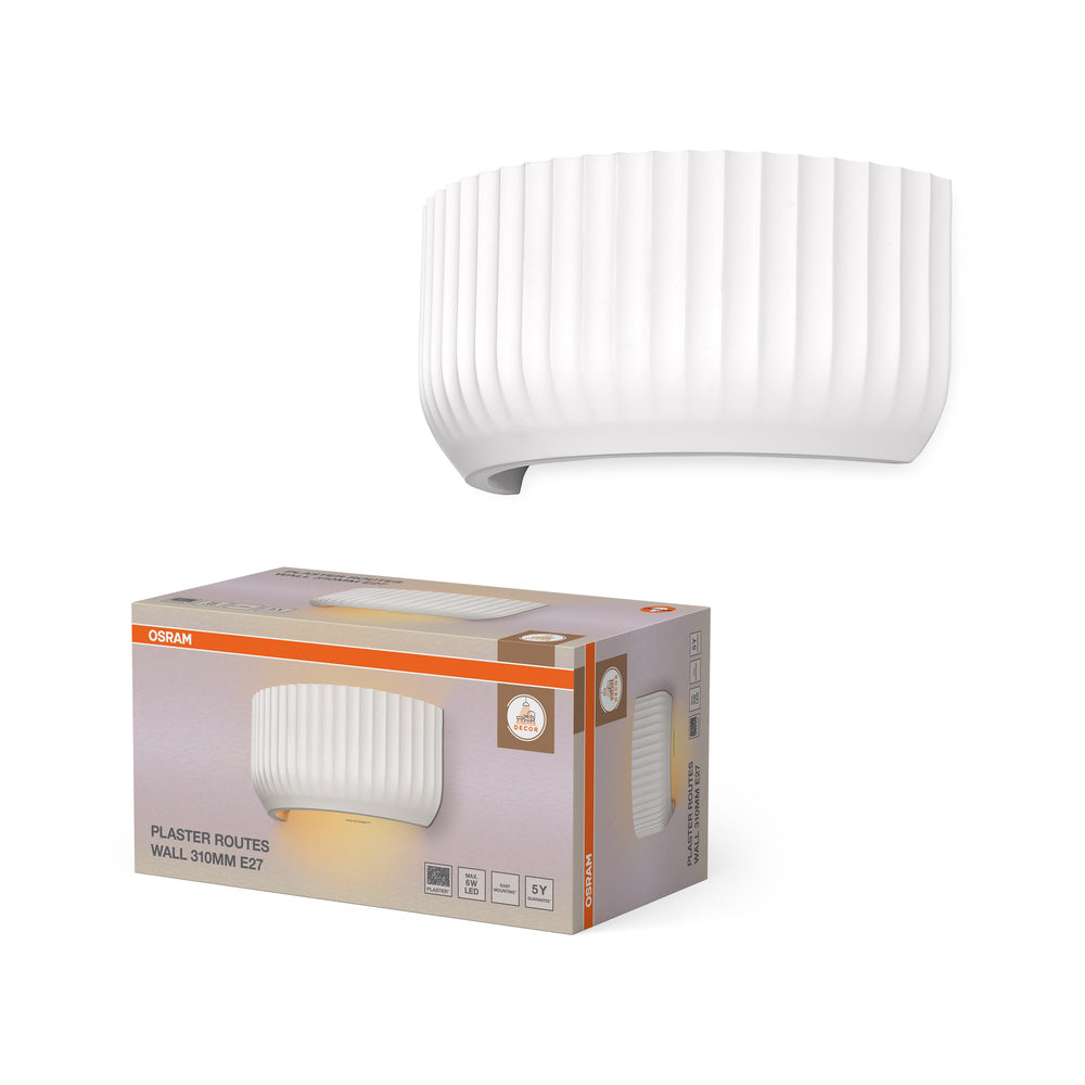 OSRAM DECOR Plaster Routes Applique da parete Up 310 1xE27 Bianco