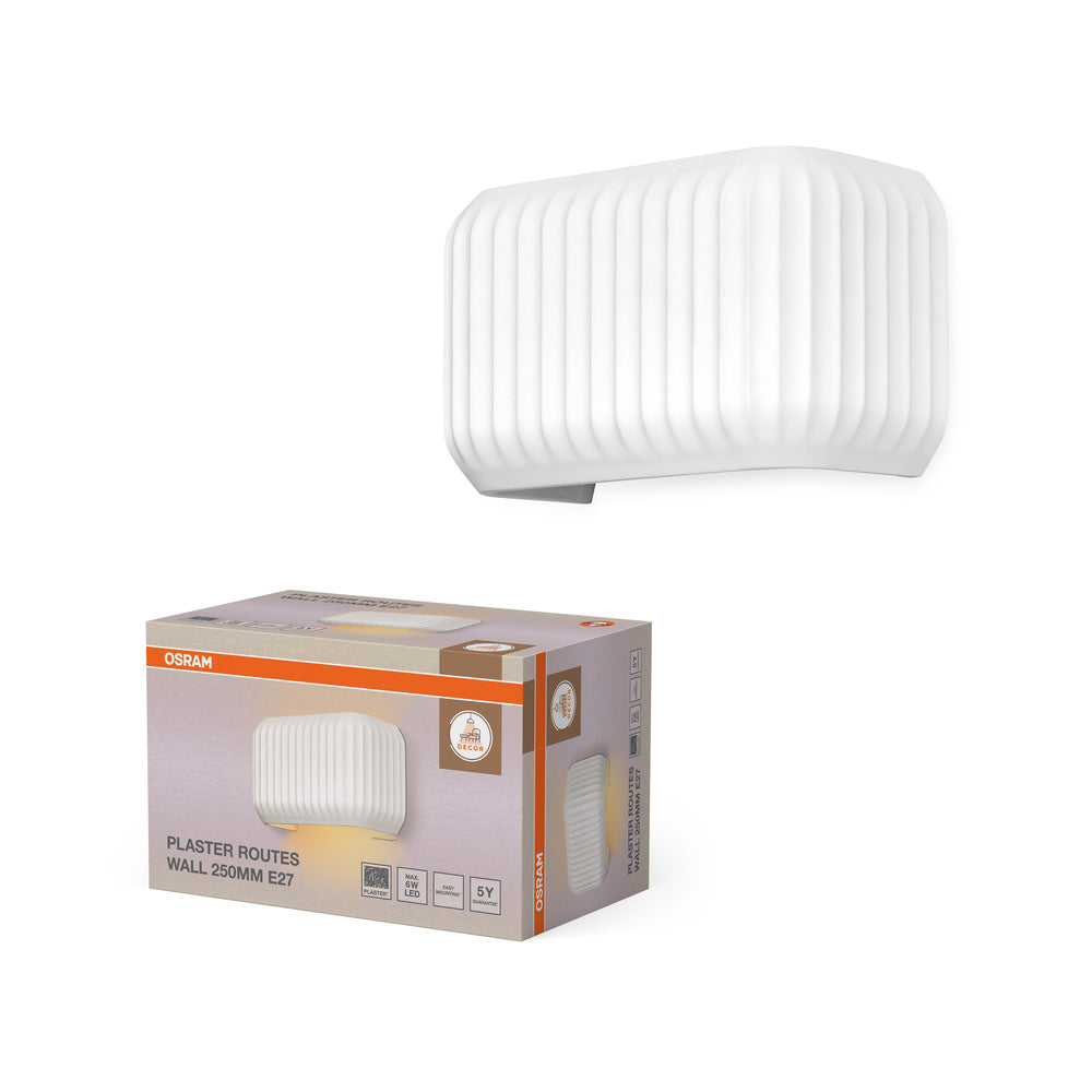OSRAM DECOR Plaster Routes Applique da parete 250 1xE27 Bianco