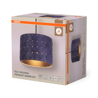 OSRAM DECOR Lampada a sospensione Decor Felt Weaving grigio, E27, 280 mm