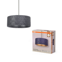 OSRAM DECOR Lampada a sospensione Decor Felt Tessitura grigio scuro, 3xE27