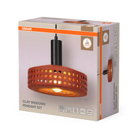 OSRAM DECOR Lampada a sospensione Clay Windows Marrone, E27