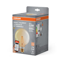 OSRAM Matter SMART+ Globo125 LED Lampada dimmerabile (ex 53W) 6W / 2400K Bianco caldo E27