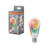 OSRAM Matter SMART+ LED Lampada CLASSIC A, RGB, vetro a filamento, 4,8W, 470lm, E27