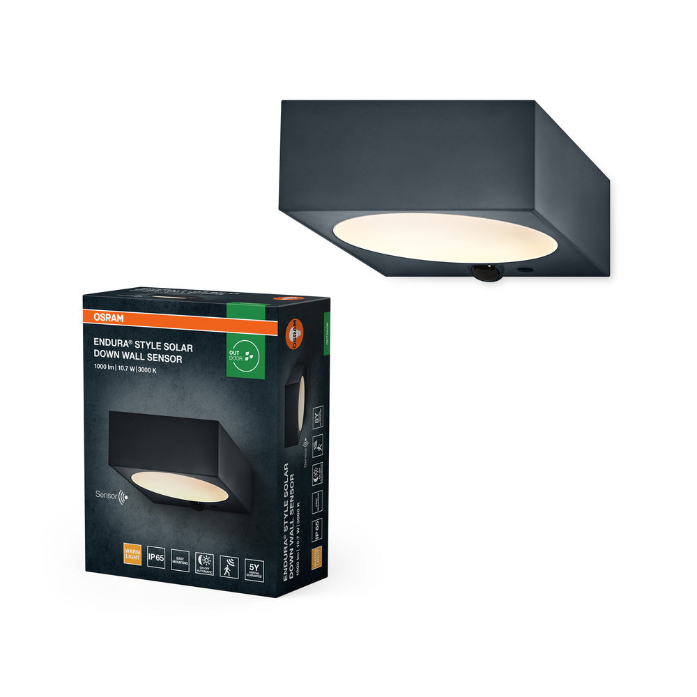 OSRAM ENDURA® STYLE SOLAR BRIGHT SENSORE LAMPADA DA PARETE con sensore di movimento IP54 D