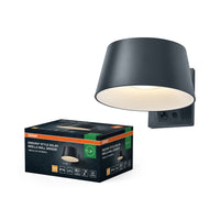 OSRAM ENDURA® STYLE SOLAR BRIGHT SENSOR lampada da parete Brella IP54 grigio scuro