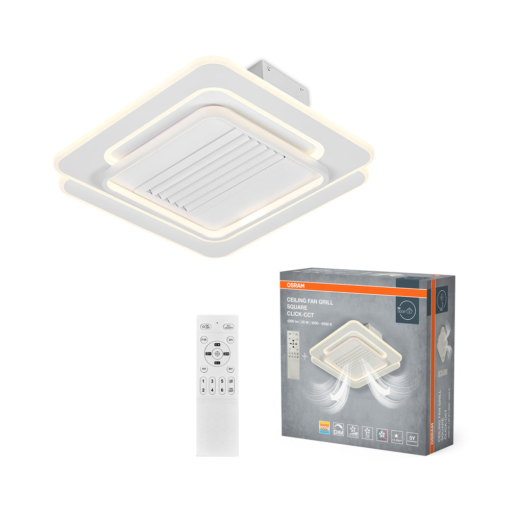 OSRAM LED Ventilatore da soffitto Anello 55W CCT Bianco 3000K-6500K