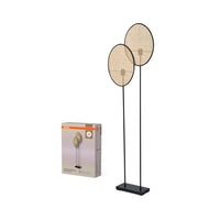 OSRAM DECOR Rattan Dandelion Lampada da terra 2XE27 Marrone
