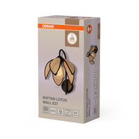 OSRAM DECOR Rattan Loto Applique E27 Marrone