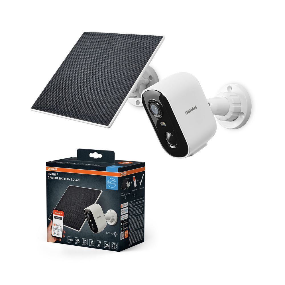 OSRAM SMART+ Wifi Telecamera di sorveglianza esterna solare bianca